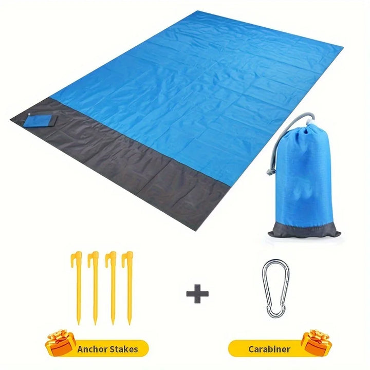 Rynx | 1pc Lightweight Waterproof Beach Mat, 210T Polyester Beach Mat Sandproof, Moisture Resistant, Easy to Clean, Machine Washable