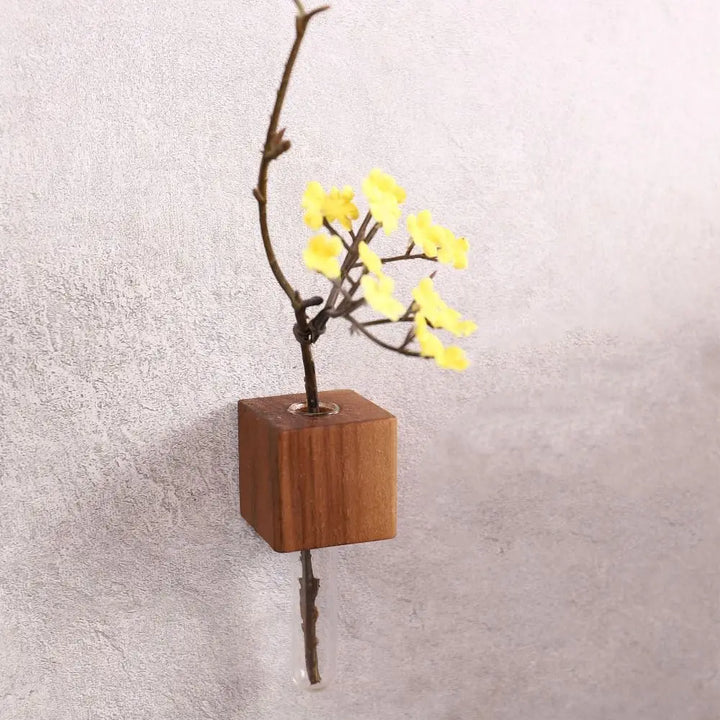 Lisslune | Wooden Magnetic Flower Tube Vase