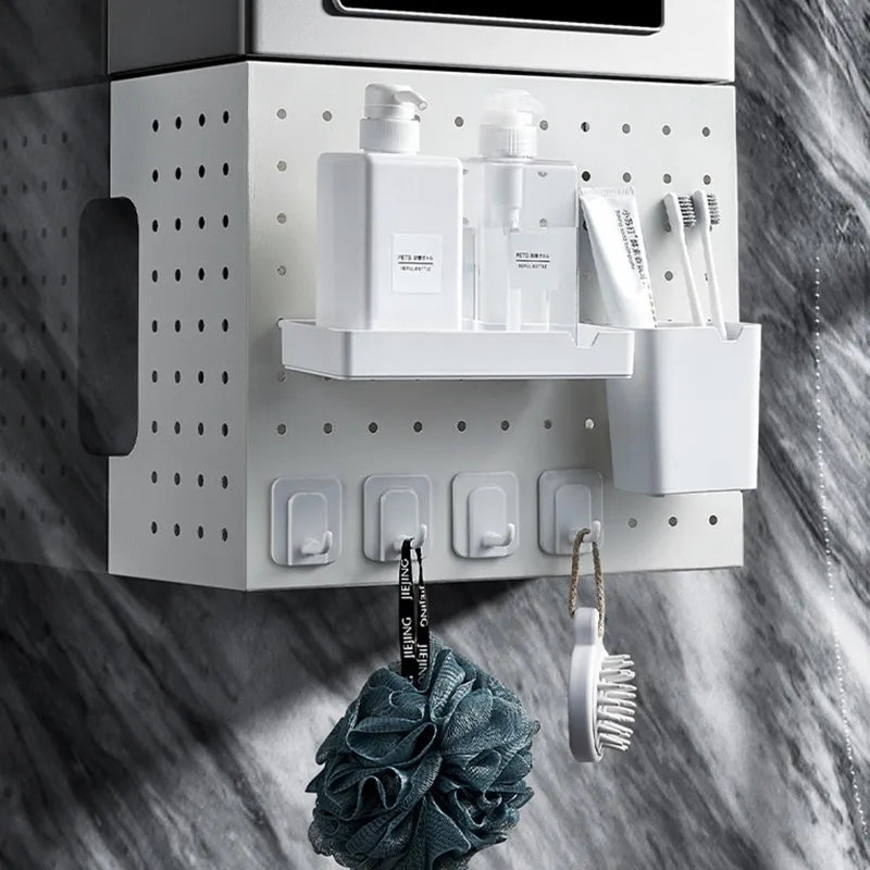 Lisslune | Kitchen Organizer Wall-Mounted Hole Board Storage Rack