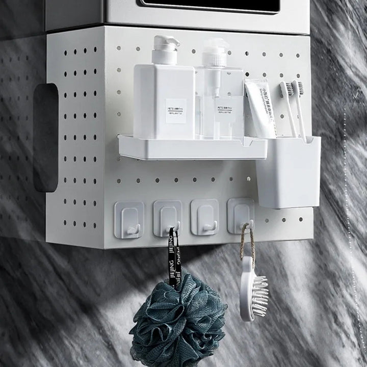 Lisslune | Kitchen Organizer Wall-Mounted Hole Board Storage Rack