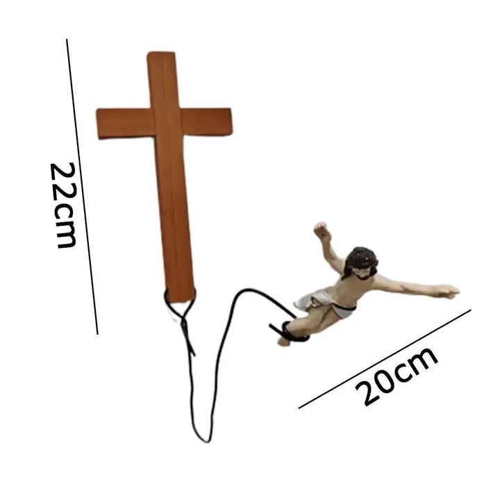 Lisslune | Bungee Jumping Jesus Easter Atmosphere Decorative Ornaments Christ Figure Religious Decorations Holiday Gifts Hanging Ornaments