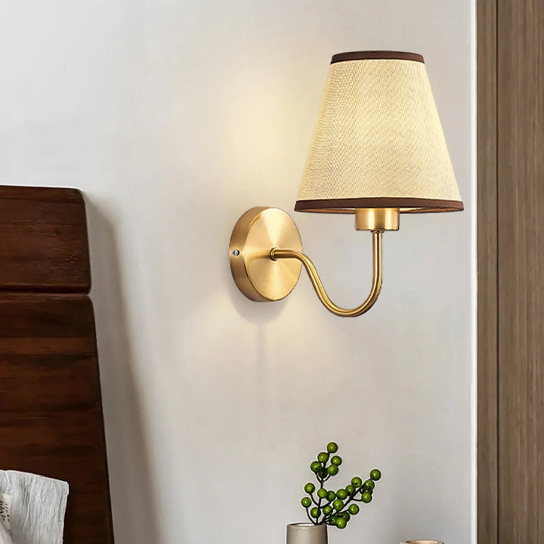 Lisslune | RusticGlow - Wandlamp van Stof in Amerikaanse Stijl