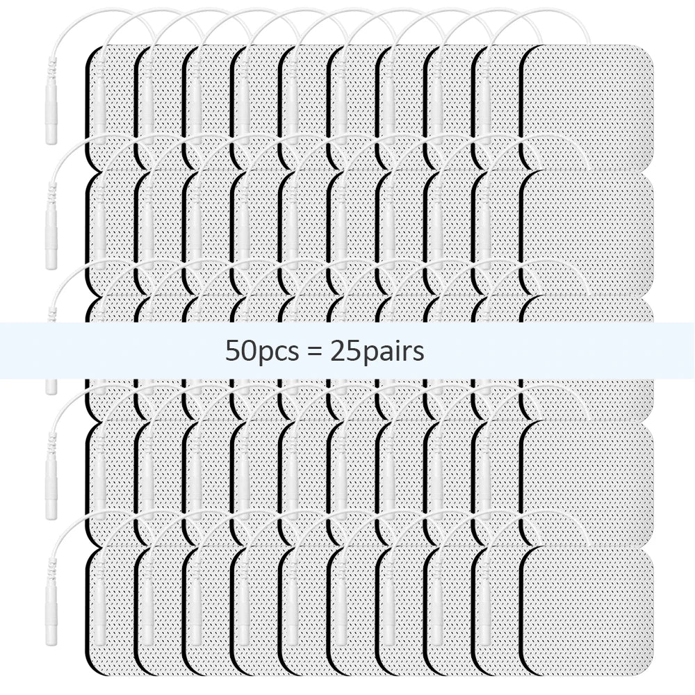 Lisslune | Therapeutic TENS Electrode Pads with Conductive Gel - Muscle Stimulator Massage Patches for Physiotherapy Relief & Pressure Pulse Therapy