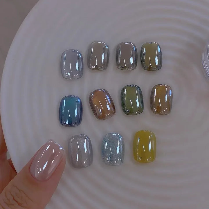 Rynx | 1jar Plating Aurora Chrome Nail Powder High Gloss Moonlight Mirror Fine Glitter Pigment Aurora Pearl Rub Dust Chrome Nails