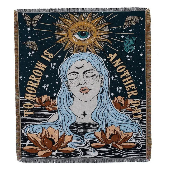Lisslune | Sun & Flowers Wall Tapestry Blanket