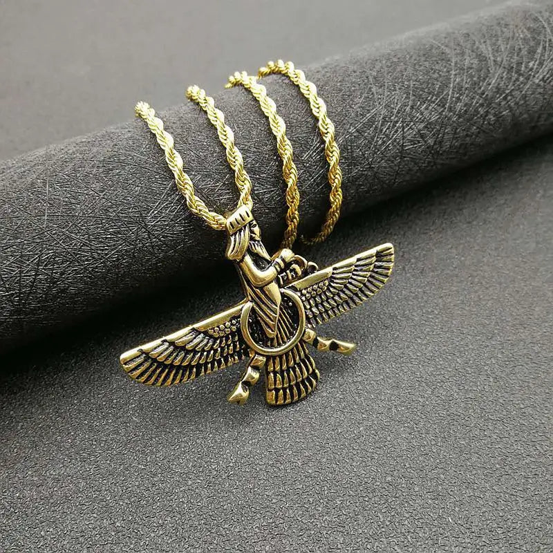 Lisslune | Zoroastrian Faravahar / Ahura Mazda Pendant Necklaces