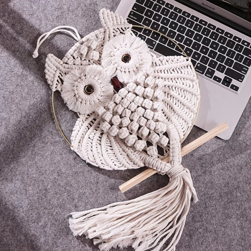 Lisslune | Macramé Owl Wall Hanging