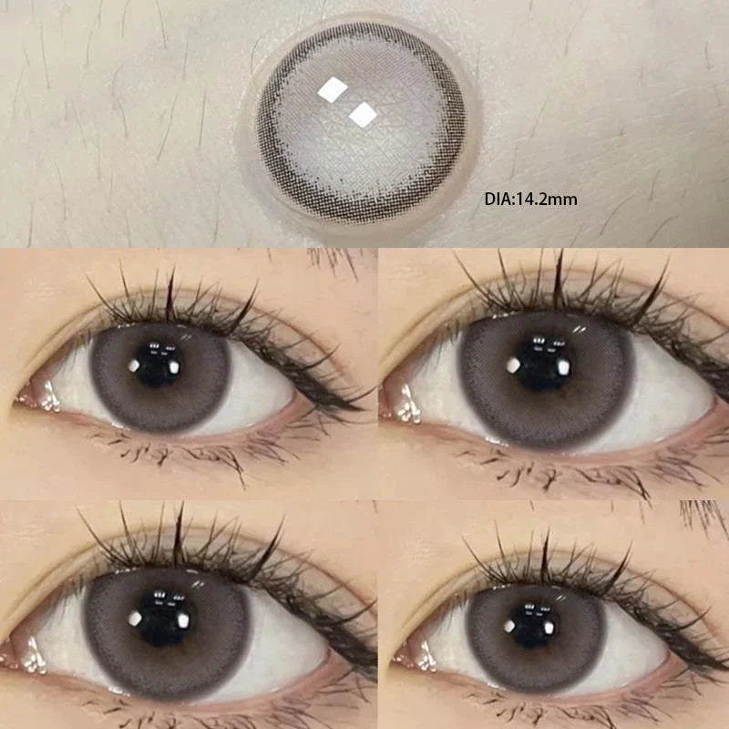 Lisslune | 2pcs/Pair Yearly Blue New Color Contact Lenses for Eyes with Myopia Prescription Beauty Pupils Makeup Natural Eye Free Shipping
