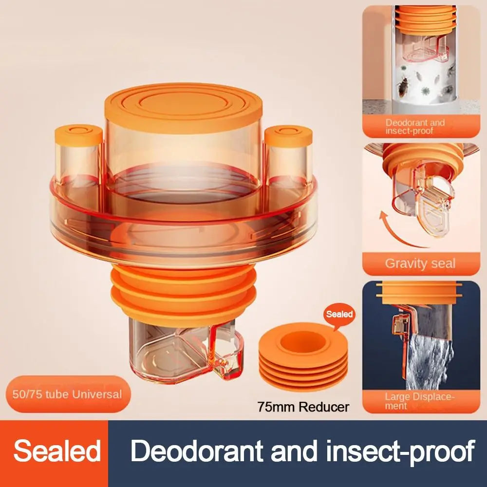 Lisslune | Odor Prevention Automatic Drainage Pipe Adapter Drainer