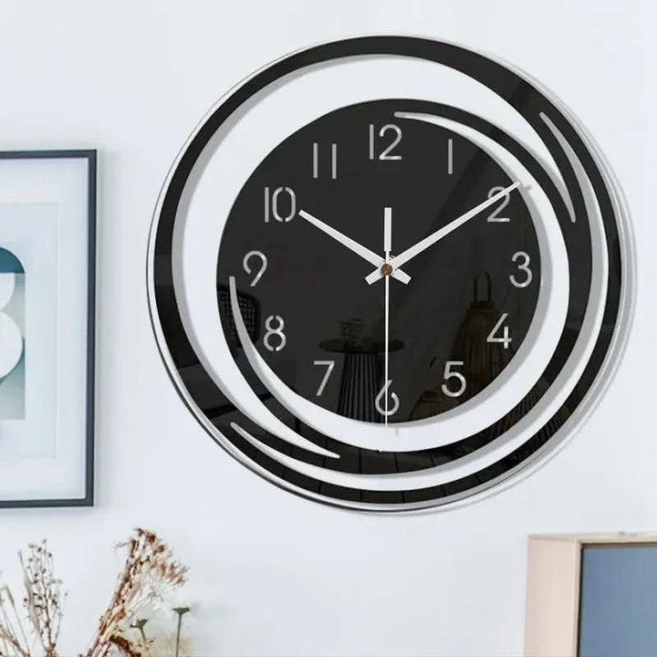 Lisslune | Black Acrylic Wall Clock – Modern Scandinavian Design