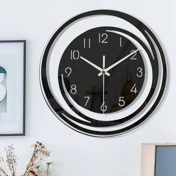 Lisslune | Acrylic Wall Clock - Scandinavian Design - Black - Clock