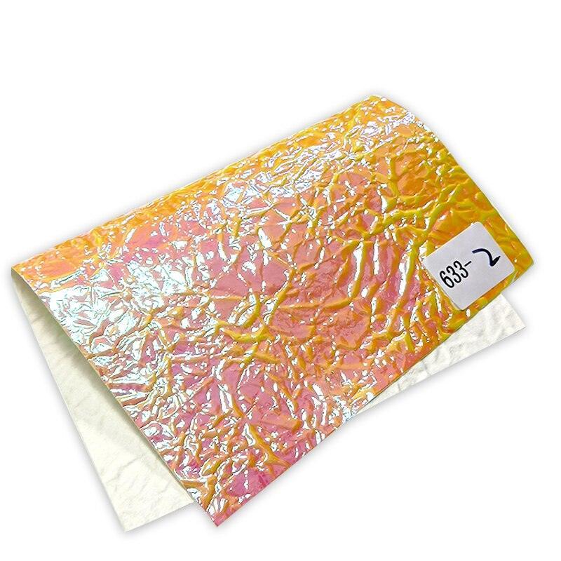Lisslune | Shining crumpled holographic PU synthetic leather for creative creations