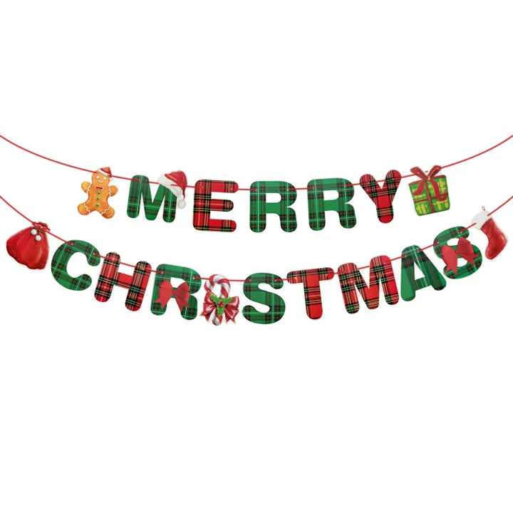 Rynx Merry Christmas Door Banner Hanging Decoration Christmas Decoration for Home Xmas Navidad Happy New Year