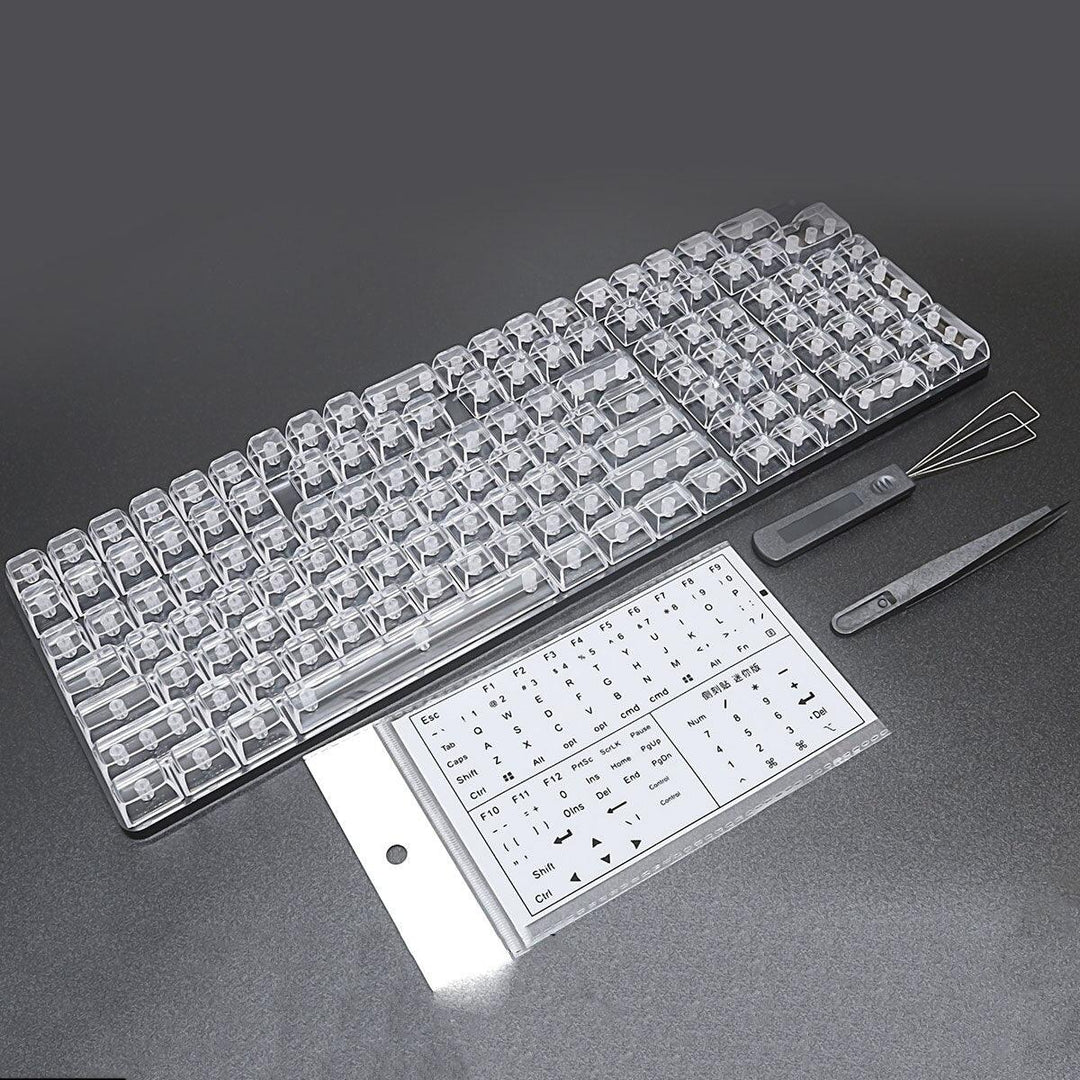 Lisslune | Crystal clear custom keycap set for MX mechanical keyboards - 132 keys for personalization