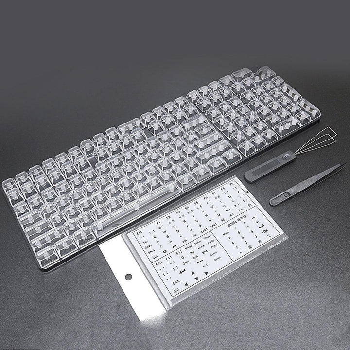 Lisslune | Crystal clear custom keycap set for MX mechanical keyboards - 132 keys for personalization