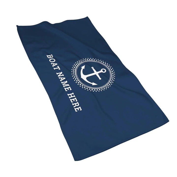 Lisslune | Stylish Adjustable Dark Blue Nautical Microfiber Towel Set - Luxury Redefined for Every Occasion