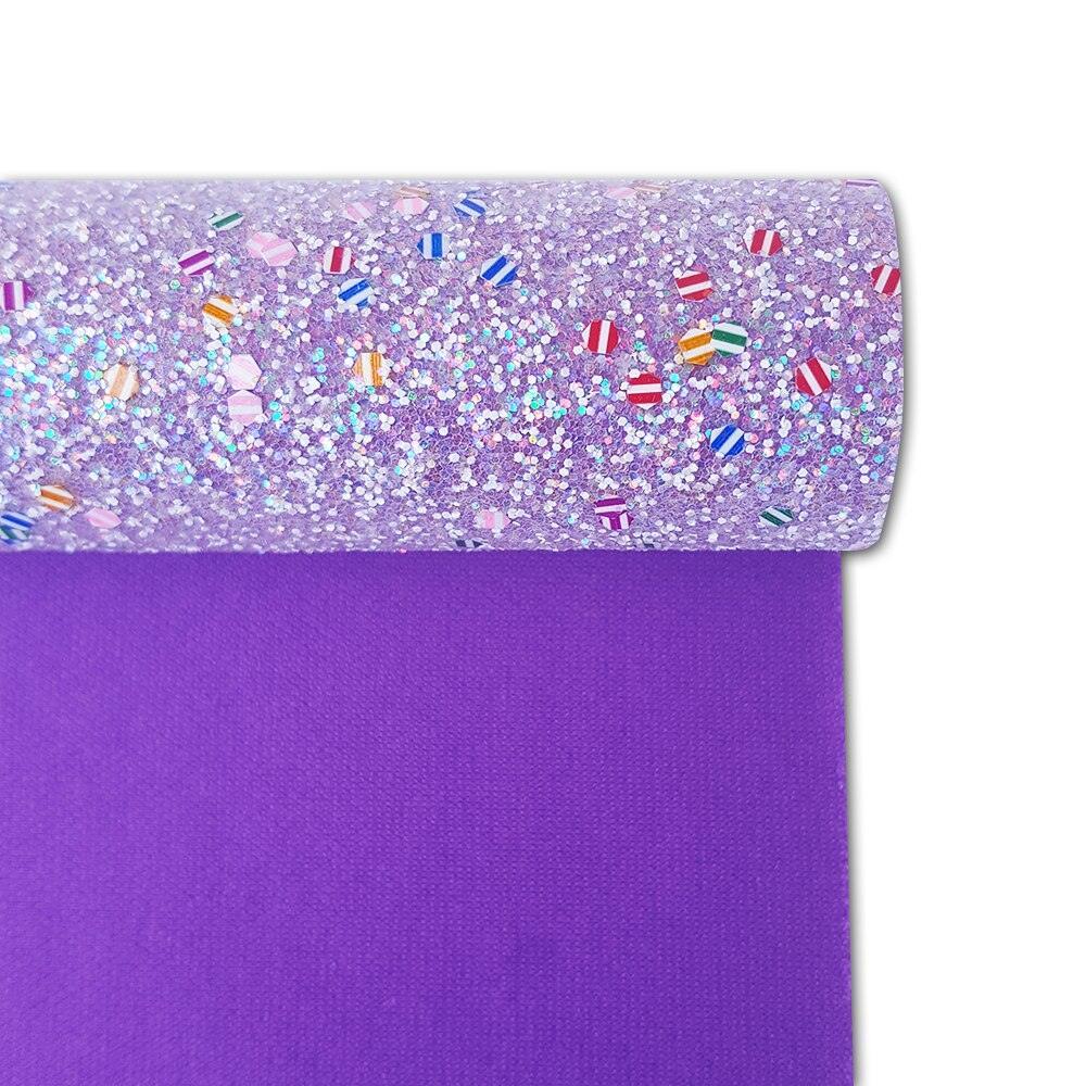 Lisslune | Glittering purple faux leather craft set for creative projects