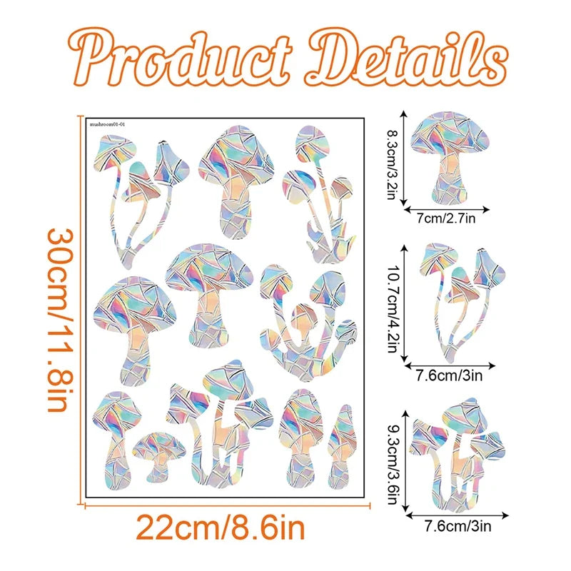 Rynx Rainbow Suncatcher Window Sticker PVC Cat Butterfly Prism Glass Wall Sticker Home Kids Bedroom Decoration Self-Adhesive Decor