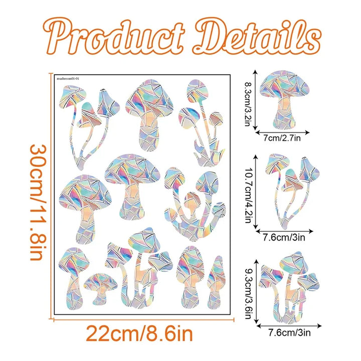 Rynx Rainbow Suncatcher Window Sticker PVC Cat Butterfly Prism Glass Wall Sticker Home Kids Bedroom Decoration Self-Adhesive Decor