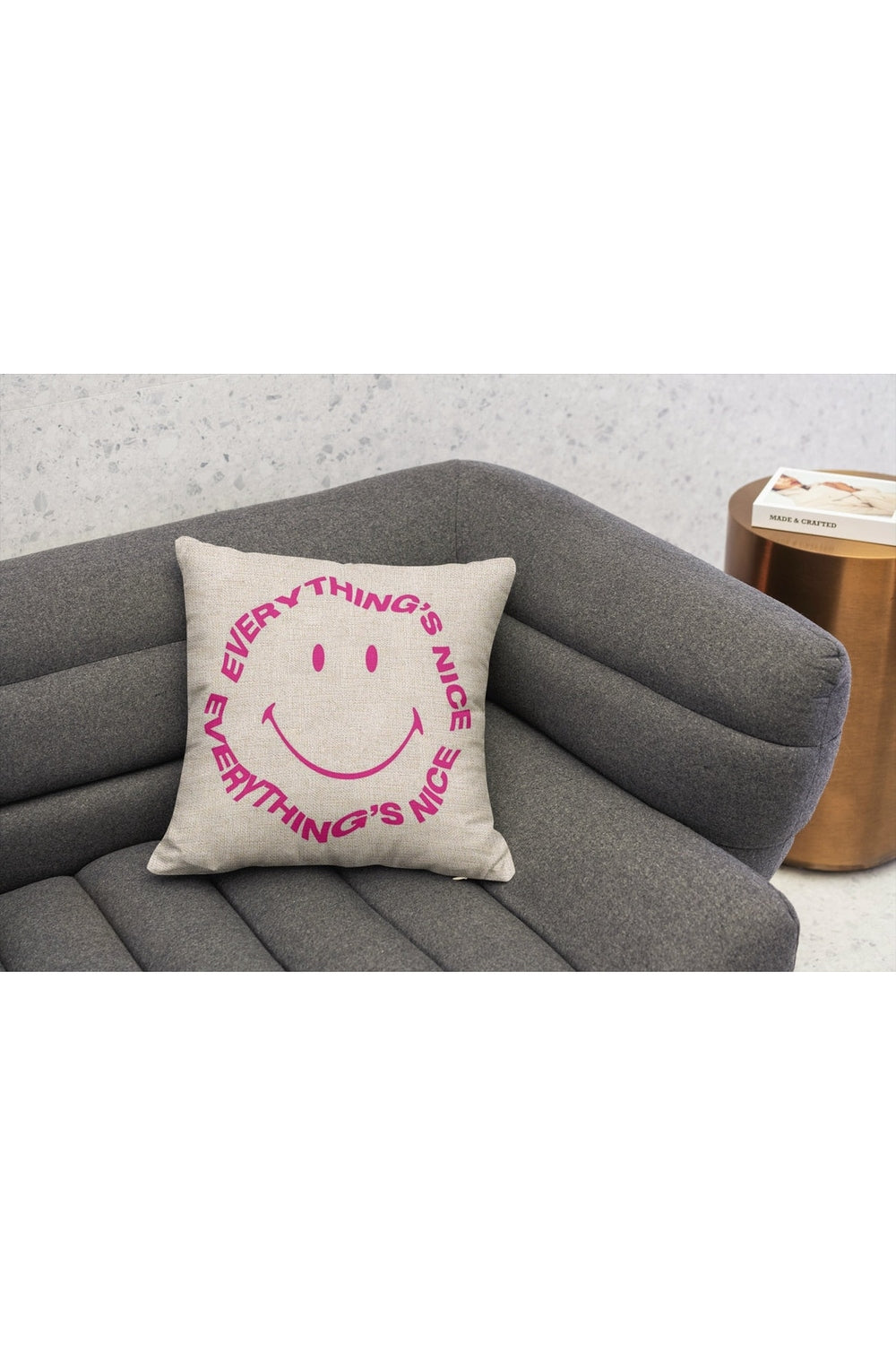 Lisslune | Pink square decorative pillowcase