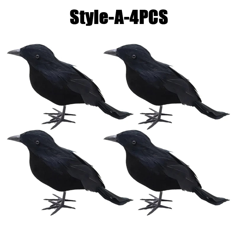 Rynx | Halloween Decoration Simulation Black Crow Raven Bird Repellent Pest Control Pigeon Repellent Garden Decoration Outdoor
