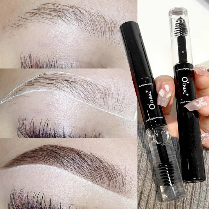 Rynx | Double-ended dye eyebrow styling gel waterproof durable wild brow tinting wax natural transparent liquid eyebrow cream cosmetics