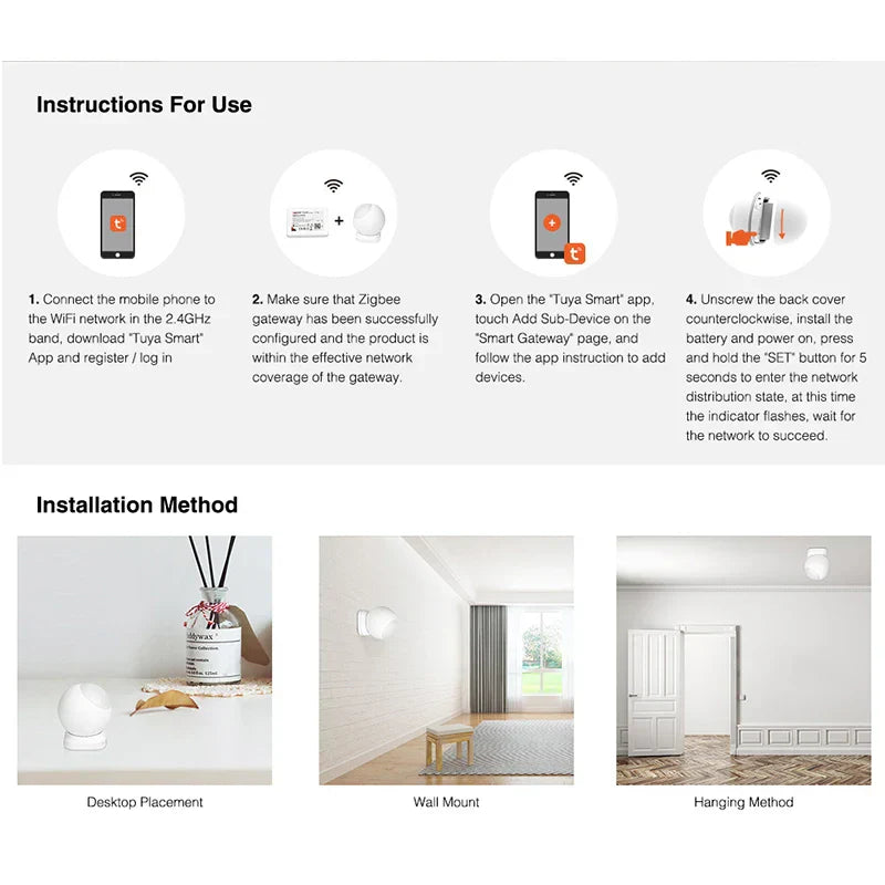 Lisslune | PIR Motion Sensor (Zigbee 3.0)