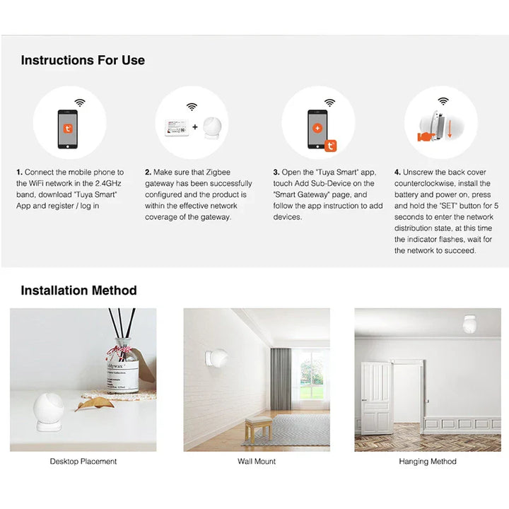Lisslune | PIR Motion Sensor (Zigbee 3.0)