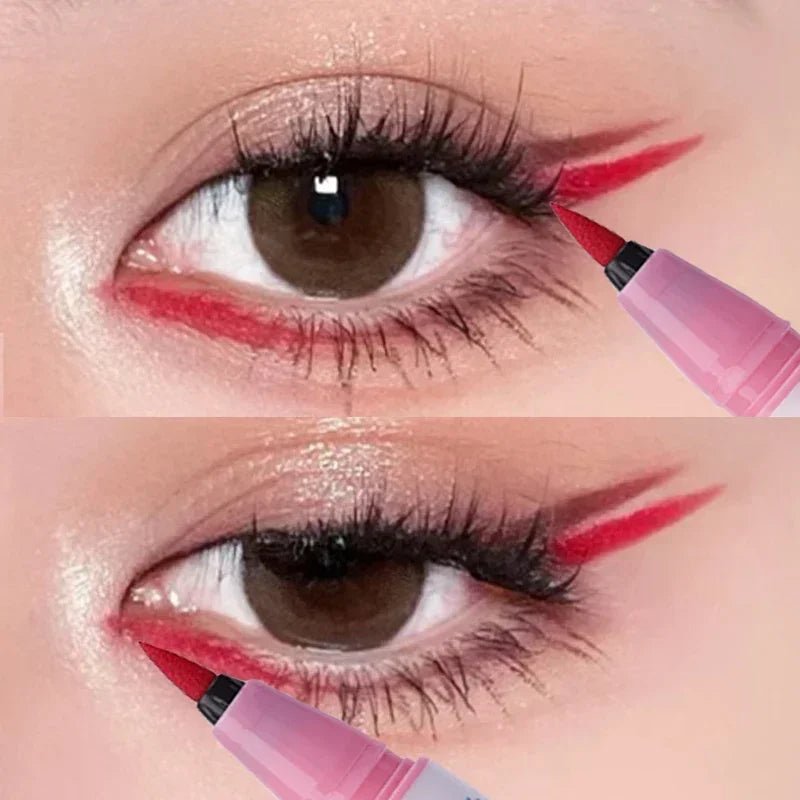 Rynx | Ultra-fine liquid eyeliner pen waterproof long-lasting blue red sweat-proof quick-drying matte eyeliner pen eye makeup cosmetics