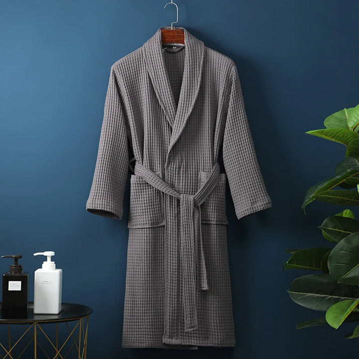 Lisslune | CozyCotton Premium Bathrobe made of Cotton | Soft & Breathable | Perfect for Men & Women | With Pockets