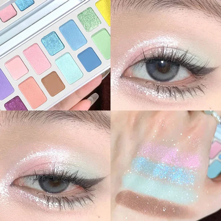 Rynx | Eyeshadow palettes Blue Green Earth tones Eyeshadow Spring Summer Cool tones Shadow Palette Matte Eye pigments Korea Makeup