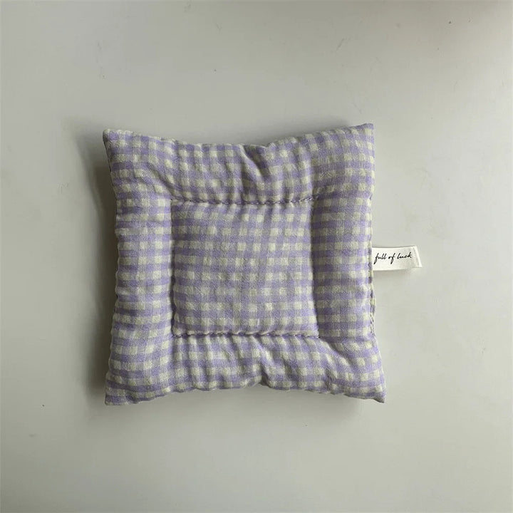 Rynx | Coffee cup placemat grid series multicolored cotton coaster fresh tablecloth heat insulating mat square insulating mat