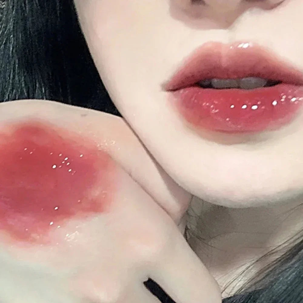 Rynx | Cute Bear Lip Gloss Crystal Jelly Mirror Waterproof Liquid Lipstick Moisturizing Reducing Lip Wrinkles Long-lasting Lip Tint Makeup