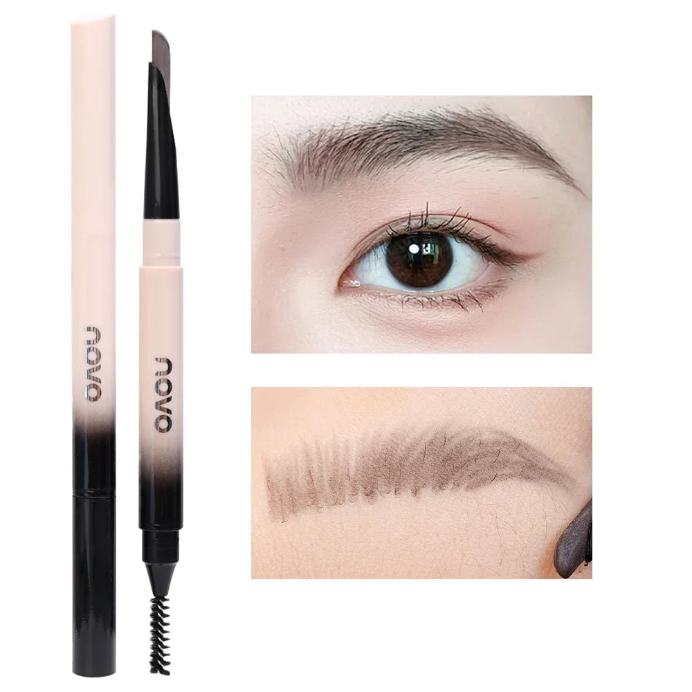 Rynx | Slanted tip eyebrow pencil with brush Natural Non-fading Waterproof Long-lasting Contouring Brow Enhancer Tattoo Cosmetic