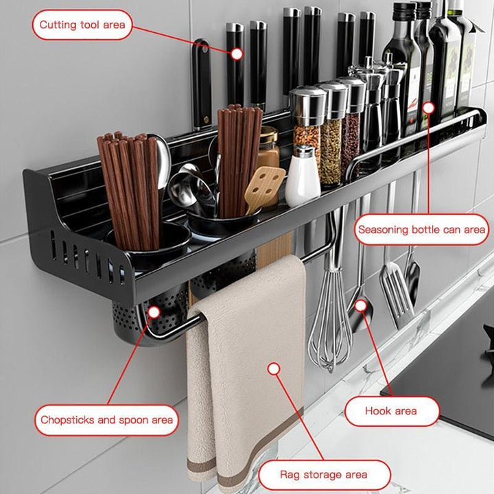 Lisslune | Slim adjustable aluminum kitchen organizer for effortless elegance