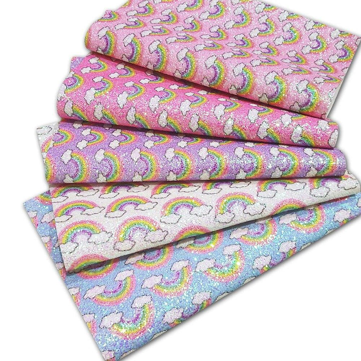 Lisslune | Vibrant Rainbow Synthetic Leather Sheets: Colorful Creative Materials for Projects
