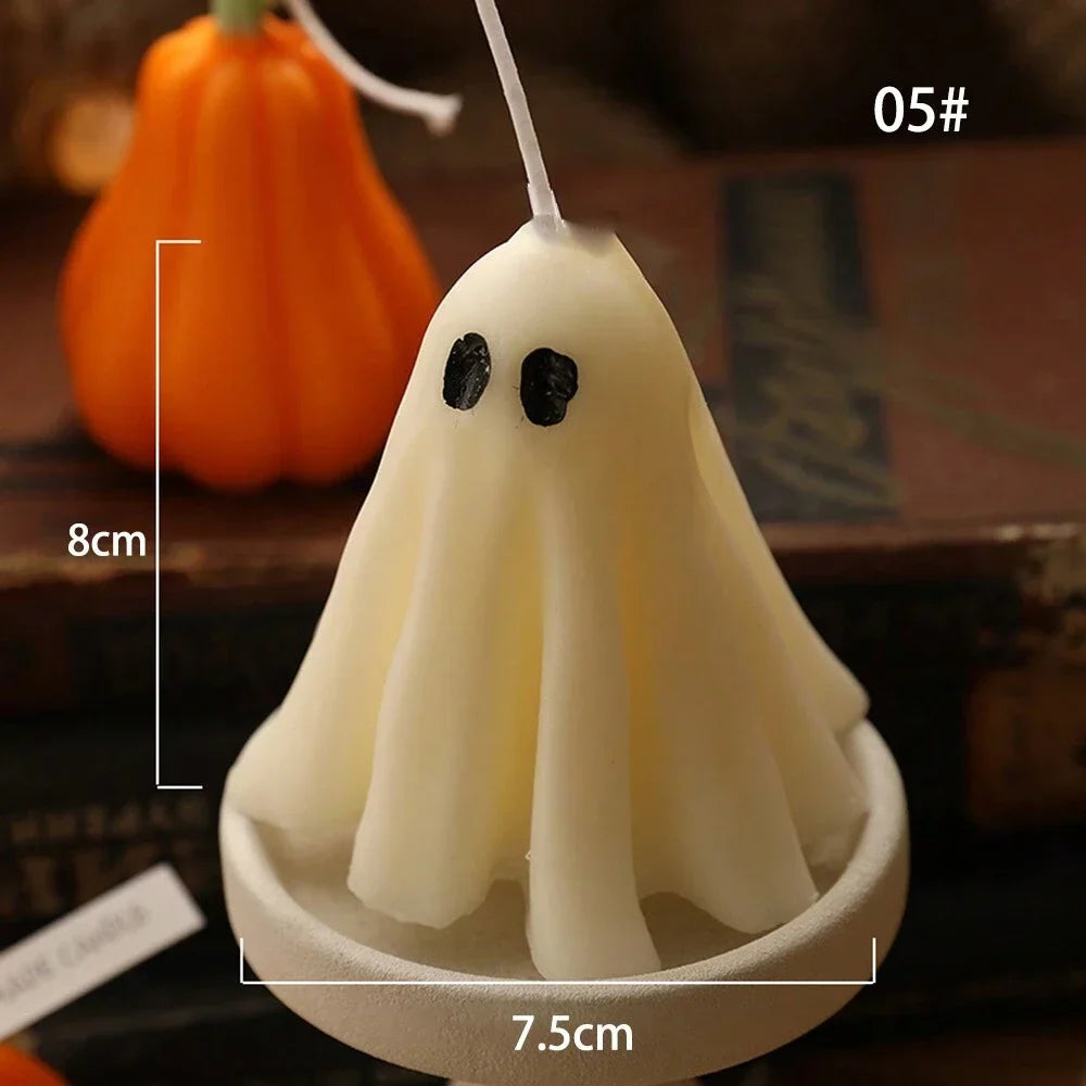 Rynx | Halloween Ghost Candle Creative Ornaments Atmosphere Candle With Eerie Design Luxurious Gift Scented Candle Party Desk Decor