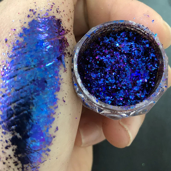 Rynx | 1 Glass Chameleon Nail Flakes Irregular Aluminum Foil UV Gel Polish Nail Sequins Paillettes Manicure Art Decoration Glitter Powder