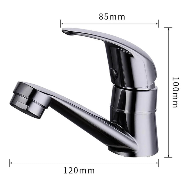 Lisslune | Smooth chrome single lever bathroom faucet with drip-free ceramic cartridge