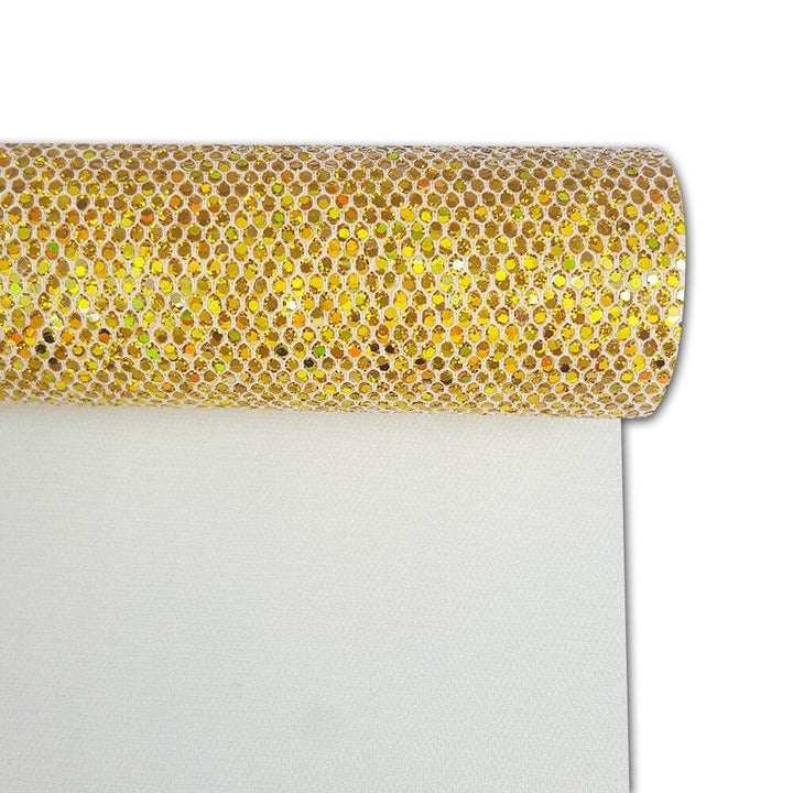 Lisslune | Golden Glitter Painted Woven Fabric Roll - Ignite Your Artistic Inspiration