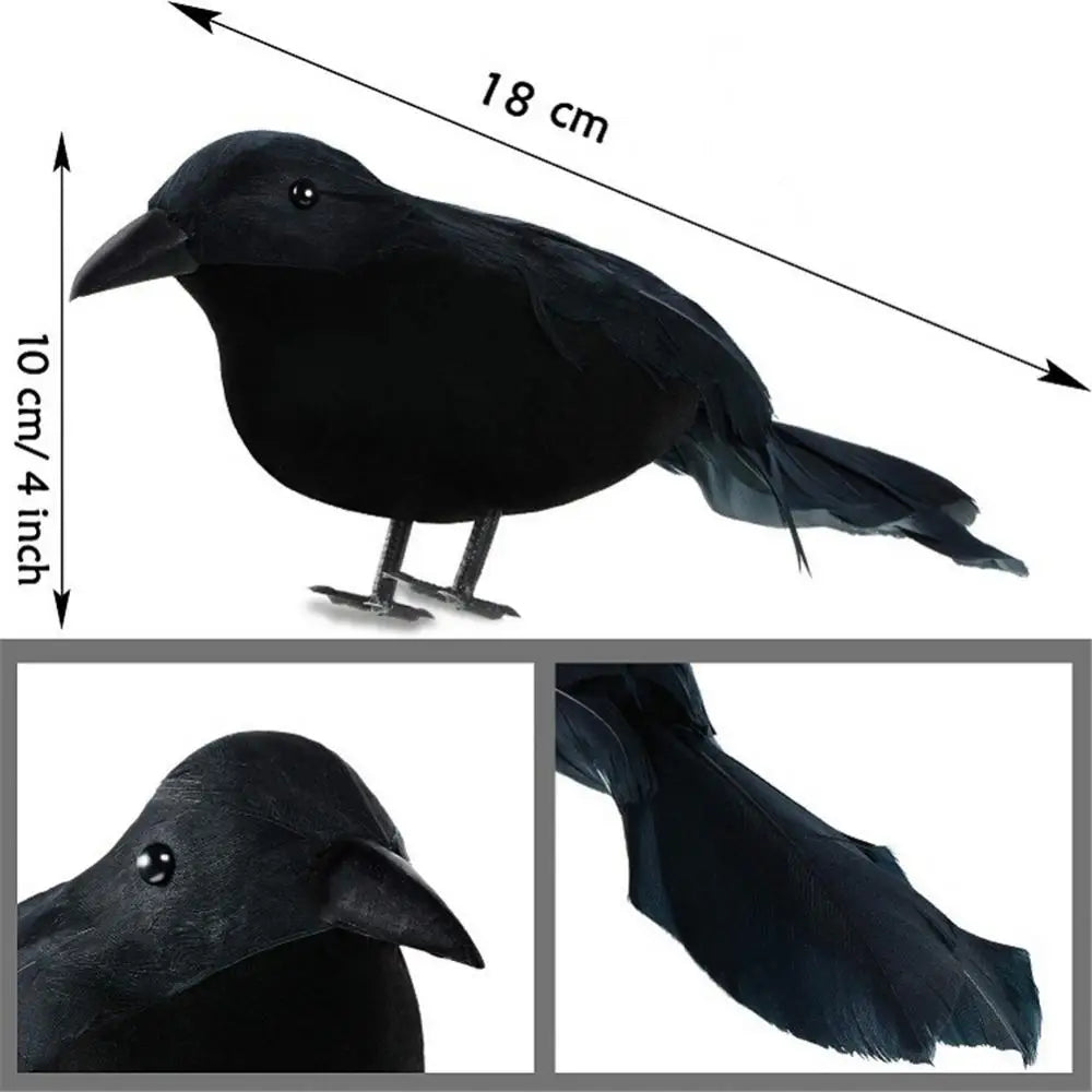 Rynx | Halloween Decoration Simulation Black Crow Raven Bird Repellent Pest Control Pigeon Repellent Garden Decoration Outdoor