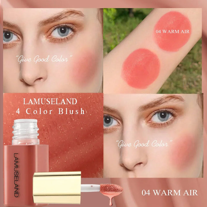 Rynx | Velvet Mini Face Matte Liquid Blush Long-lasting Silky Smooth Cheeks Eyes Blush Highlighter Stick Waterproof Contour Cosmetics