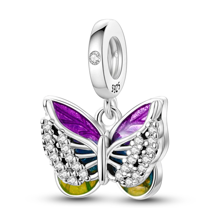 Lisslune | 925 Silver Golden Leopard Charms Beads Colorful Chameleon Rhinoceros Lion Scarab Cat Pendant Compatible with Original Pandora Bracelet Jewelry
