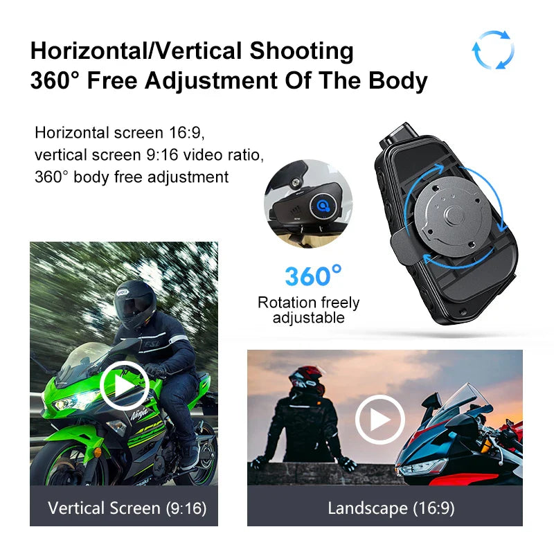 Lisslune | Bluetooth Motorcycle Helmet Camera 1080P HD Waterproof – ApexRide