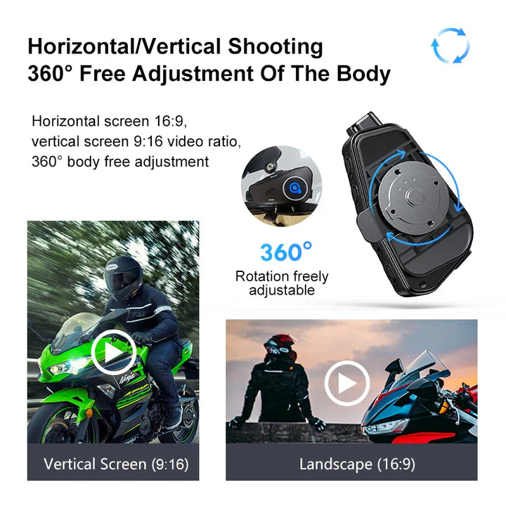 Lisslune | Bluetooth Motorcycle Helmet Camera 1080P HD Waterproof – ApexRide