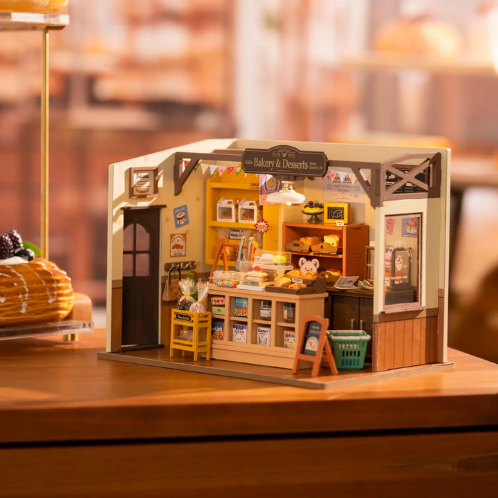 Lisslune | Miniature Cafe Wooden Assembly DIY Bakery Kit