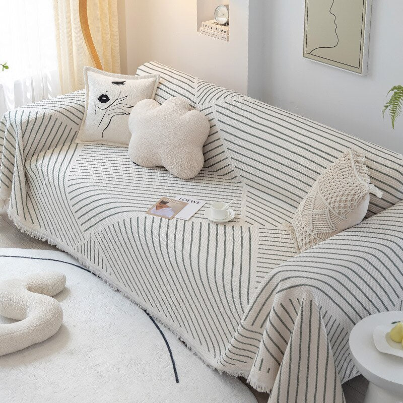 Lisslune | Nordic Style Comfy Soft Knitted Sofa Cover Blanket