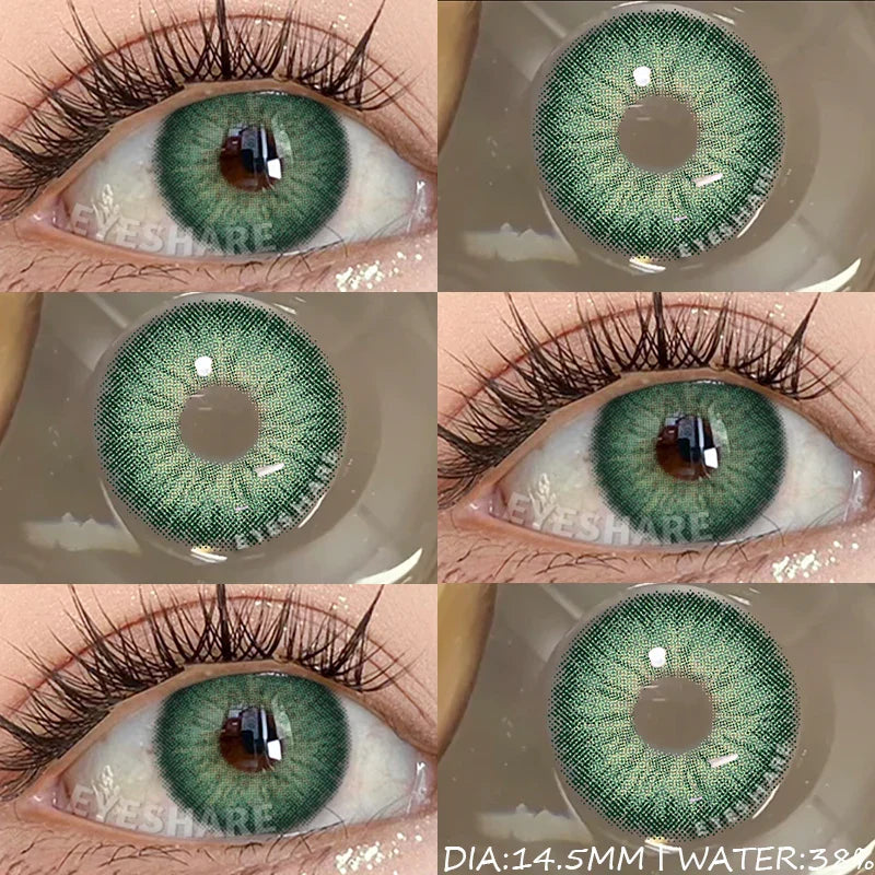 Rynx | Colored Contact Lenses for Eyes Gray Pupil Lens Fashion Blue Eye Contacts Green Lenses Brown Lenses Yearly 2 Pieces/Pair