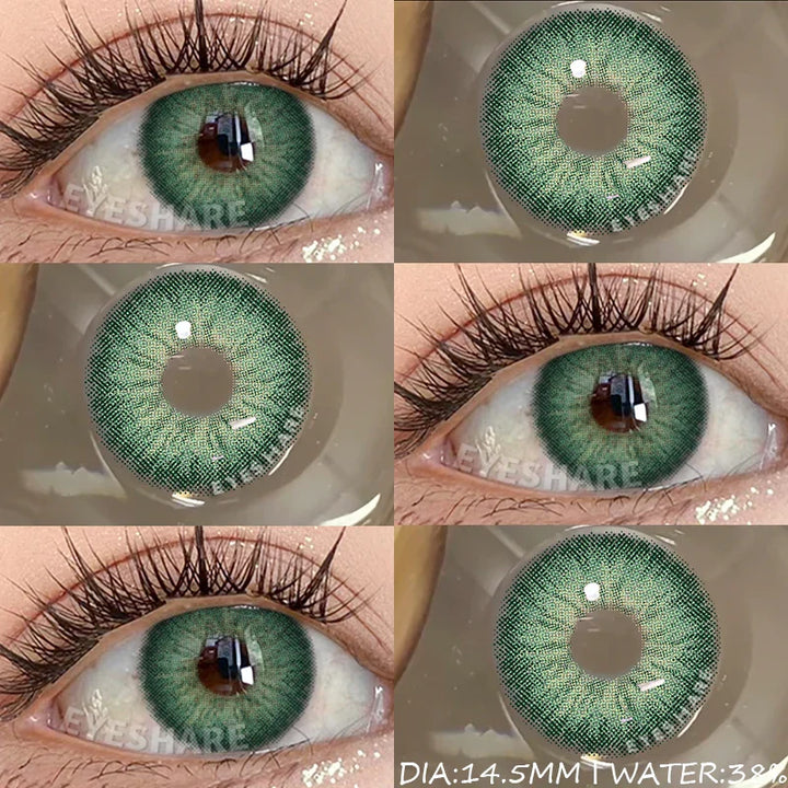 Rynx | Colored Contact Lenses for Eyes Gray Pupil Lens Fashion Blue Eye Contacts Green Lenses Brown Lenses Yearly 2 Pieces/Pair