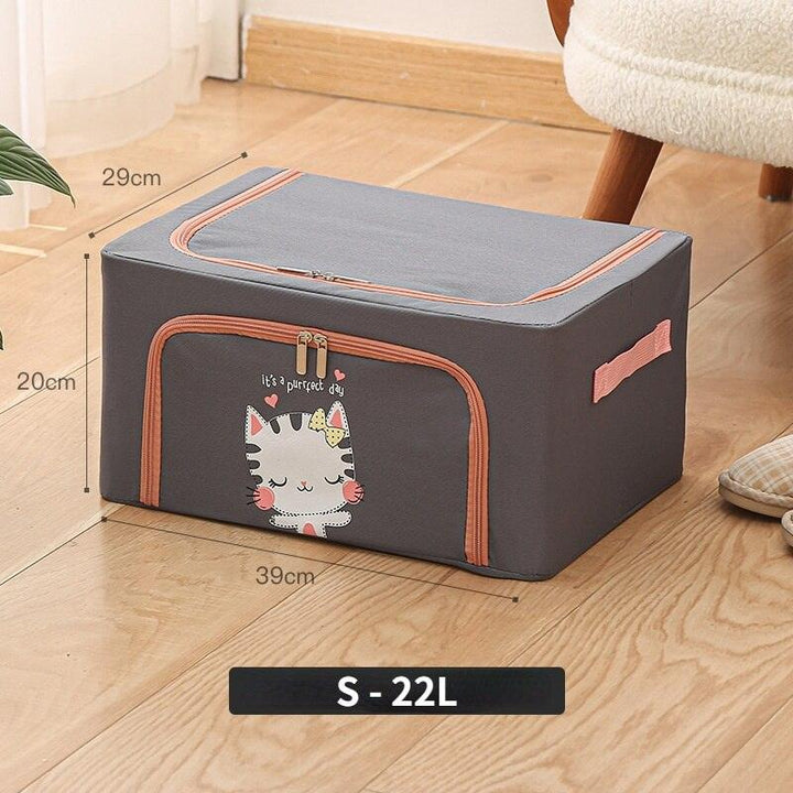 Lisslune | 22L Waterproof Storage Organizer for Clothes & Blankets - Durable Oxford Fabric